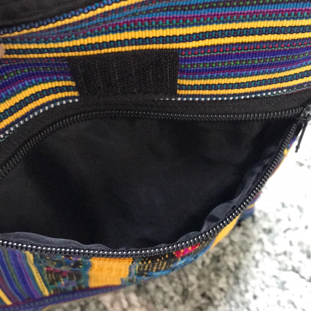 Artisan made 1 of a kind 💙❤️💚Baja print Boho bag - Picture 7 of 13